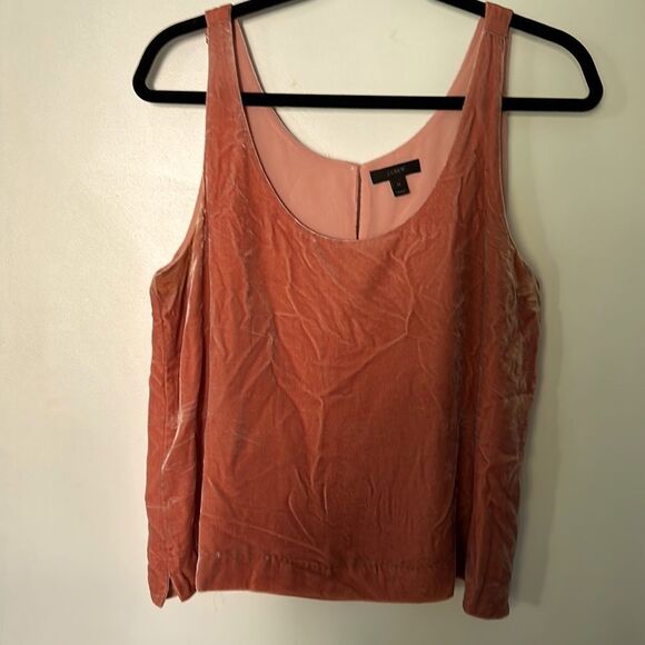 J.Crew Pink Velvet Top - Picture 3 of 7